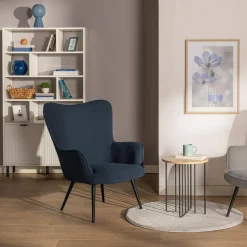 Fotel wypoczynkowy granatowy JAZAN