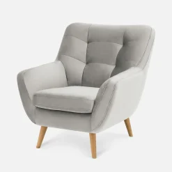 Fotel wypoczynkowy jasnoszary SCANDI