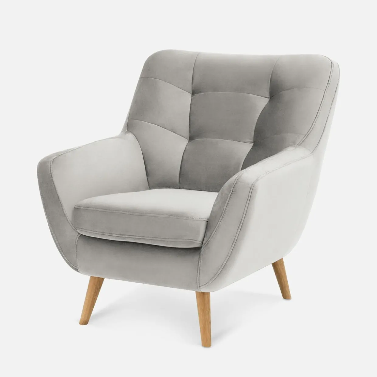 Fotel wypoczynkowy jasnoszary SCANDI