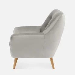 Fotel wypoczynkowy jasnoszary SCANDI