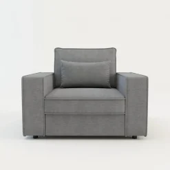 Fotel wypoczynkowy jasnoszary MARKOS