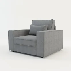 Fotel wypoczynkowy jasnoszary MARKOS