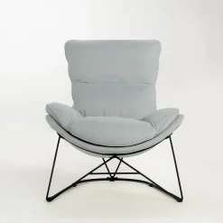 Fotel wypoczynkowy jasnoszary DYNASTI