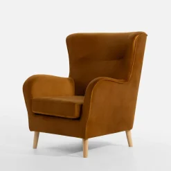 Fotel wypoczynkowy musztardowy CARY