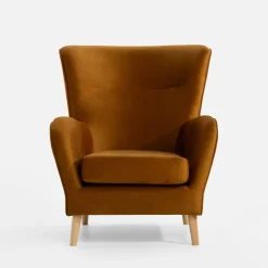 Fotel wypoczynkowy musztardowy CARY