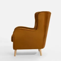 Fotel wypoczynkowy musztardowy CARY