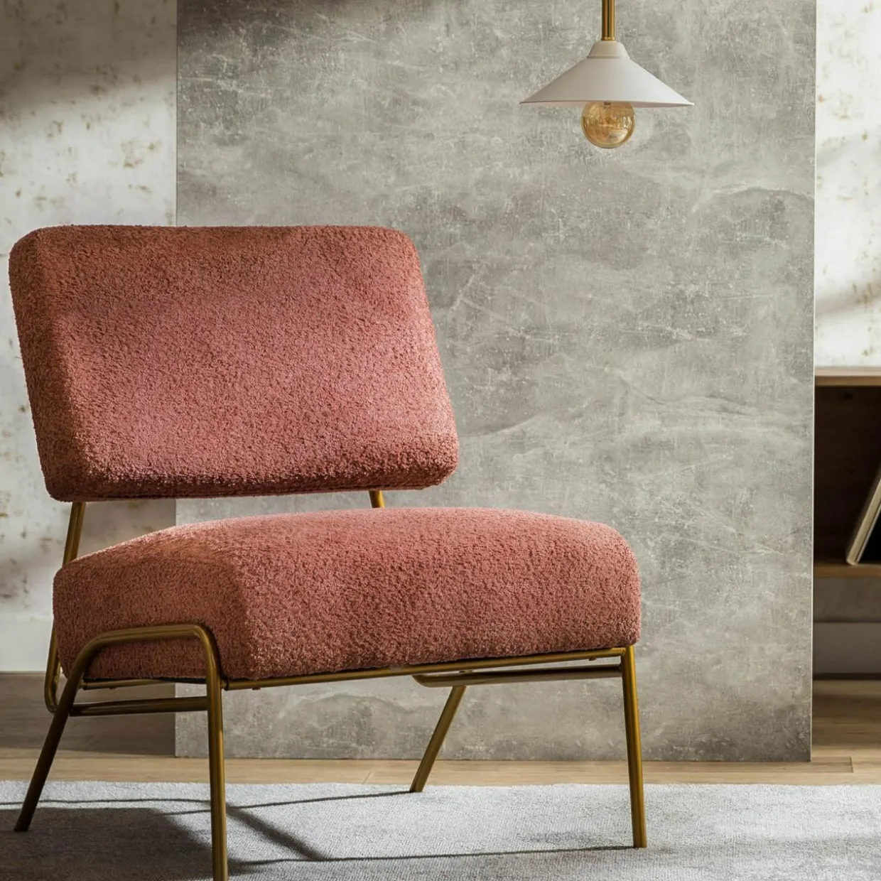 Fotel wypoczynkowy różowy MANCIA