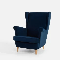 Fotel wypoczynkowy uszak granatowy LUCEK