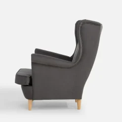 Fotel wypoczynkowy uszak szary LUCEK