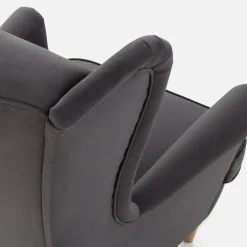 Fotel wypoczynkowy uszak szary LUCEK