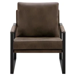 Fotel wypoczynkowy z ekoskóry CARYUM