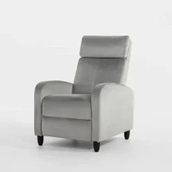 Fotel wypoczynkowy z funkcją relaks szary KATINIO