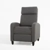 Fotel wypoczynkowy z funkcją relaksu ciemnoszary KATINIO