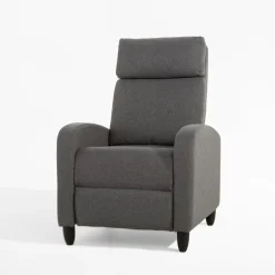 Fotel wypoczynkowy z funkcją relaksu ciemnoszary KATINIO
