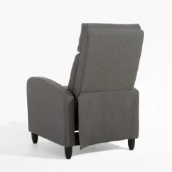 Fotel wypoczynkowy z funkcją relaksu ciemnoszary KATINIO