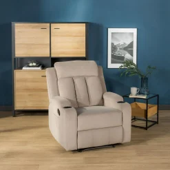 Fotel z funkcją relaks szary KAVERNO SOLO