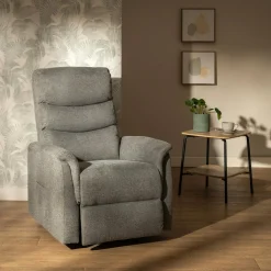 Fotel z funkcją relaksu i masażu szary EXOLI