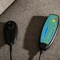 Fotel z funkcją relaksu i masażu szary EXOLI