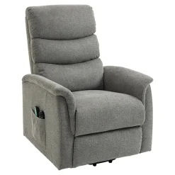 Fotel z funkcją relaksu i masażu szary EXOLI