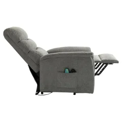 Fotel z funkcją relaksu i masażu szary EXOLI