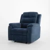 Fotel z funkcją relaksu niebieski ZATRI