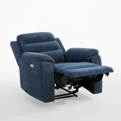 Fotel z funkcją relaksu niebieski ZATRI