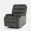 Fotel z funkcją relaksu szary GANIBIO
