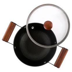 Garnek żeliwny niski czarny FERRO 3,5 l