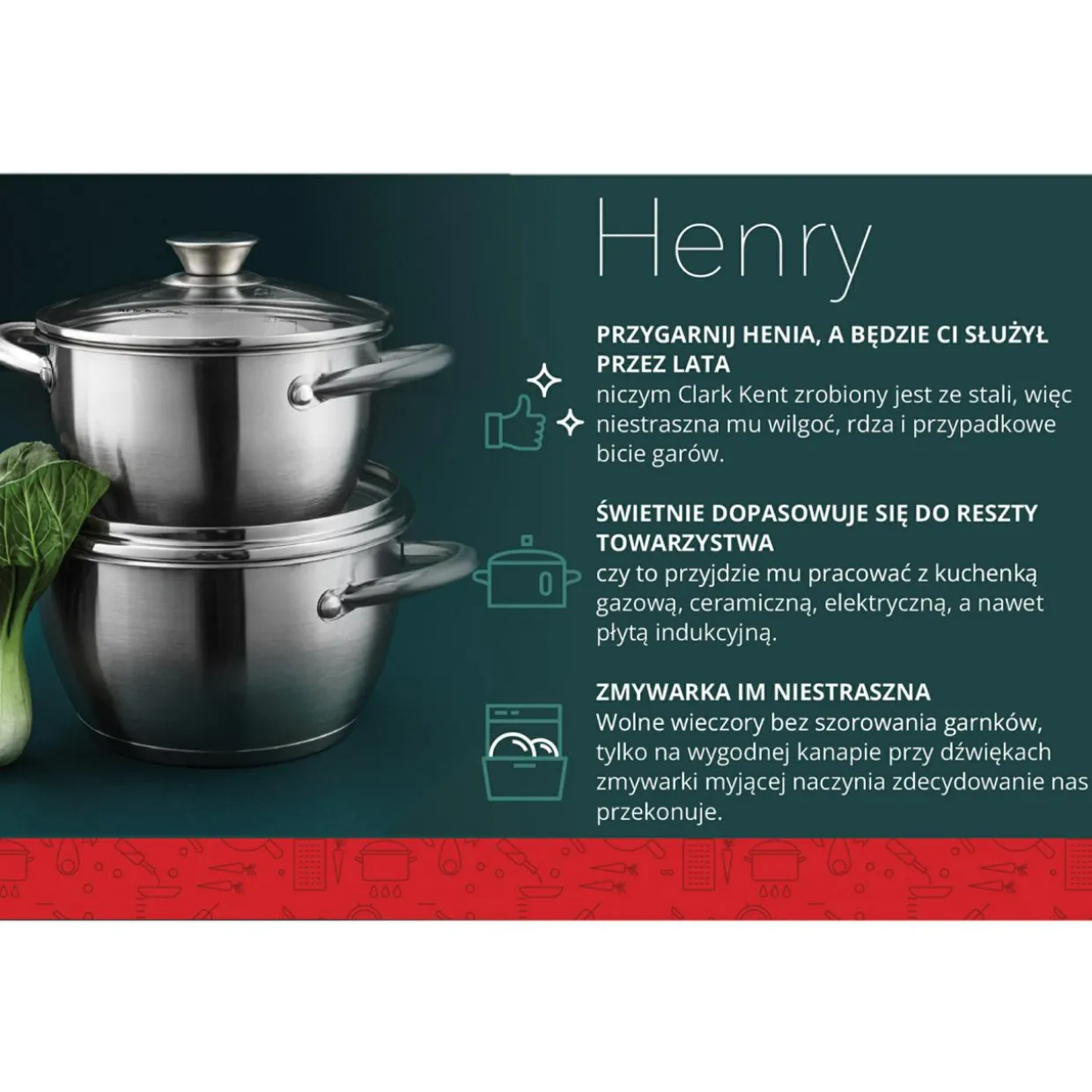 Garnek ze stali nierdzewnej FLORINA HENRY by Mateusz Gessler 3,1 l