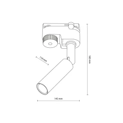 Głowica na szynoprzewód biała TRACER LAGOS