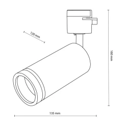 Głowica na szynoprzewód biała TRACER JET RING