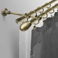 Karnisz podwójny PAR, 160 cm, mosiądz antyczny