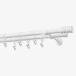 Karnisz podwójny PORTO, 160 cm, biały