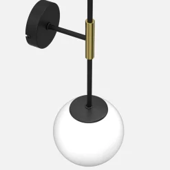 Kinkiet 2 kule czarno-złoty GLAME