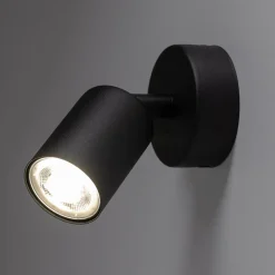 Kinkiet 1 reflektor czarny TOP