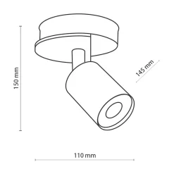 Kinkiet 1 spot rustykalny COVER WOOD