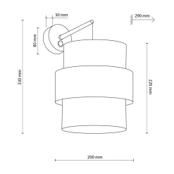 Kinkiet abażur biały CALISTO