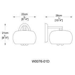Kinkiet CRYSTAL 21x26 cm