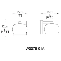 Kinkiet CRYSTAL 12x13 cm