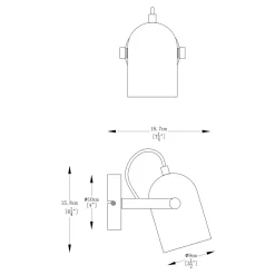 Kinkiet czarno-złoty ARIES