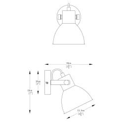 Kinkiet czarno-złoty DELTA