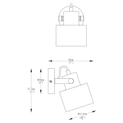 Kinkiet czarno-złoty DRACO