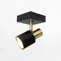 Kinkiet czarno-złoty ORO NARVA