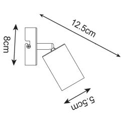 Kinkiet czarno-złoty VILA