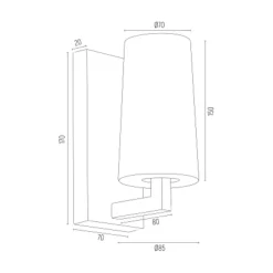 Kinkiet czarny CAMELOT PLUS