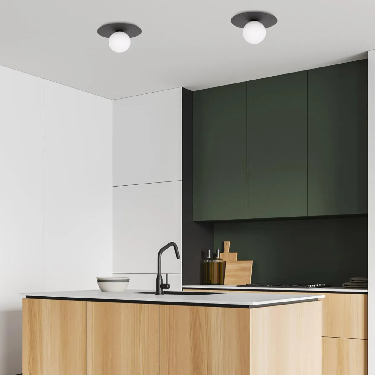 Kinkiet czarny KULA PIXI