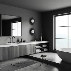 Kinkiet czarny mat SLATE BLACK GLASS