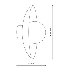 Kinkiet czarny mat SLATE BLACK GLASS