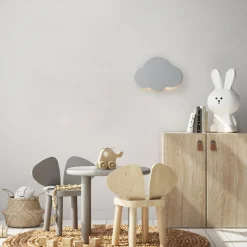 Kinkiet do pokoju dziecięcego szary CLOUD