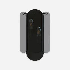 Kinkiet dymione szkło czarny NIRA